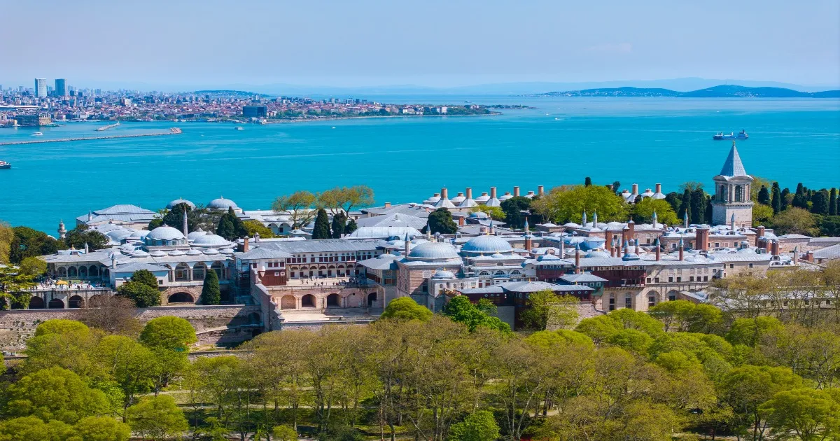 Topkapi Palace courtyards and Ottoman architecture in Istanbul